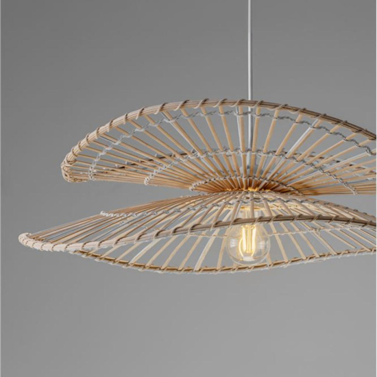 Lampadario di rattan naturale e bamboo rattan per cucina
