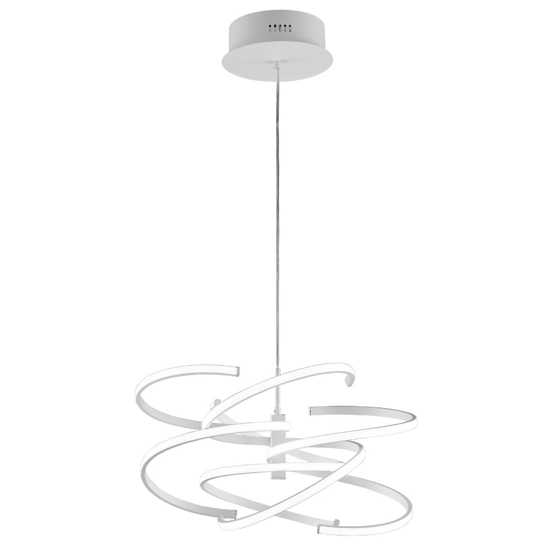 Lampadario led cct per camera da letto moderna nest perenz bianco