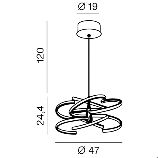 Lampadario led cct per camera da letto moderna nest perenz bianco