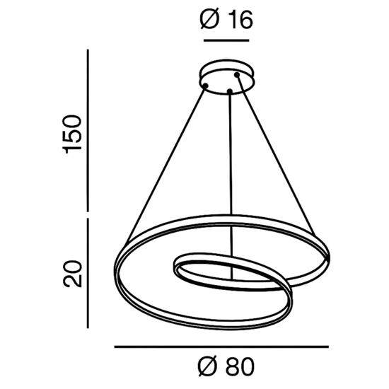 Lampadario design moderno led 70w cct ritmo perenz illuminazione