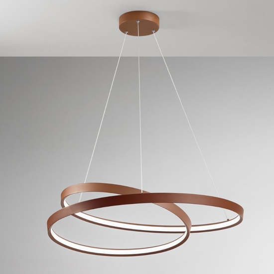 Lampadario ritmo perenz led 55w cct cannella per soggiorno moderno