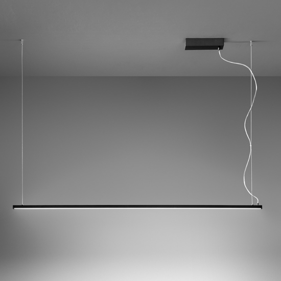 Lampadario led barra nero per tavolo scrivania ufficio link perenz