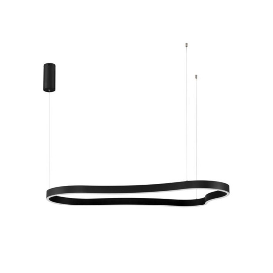 Lampadario moderno design nero 120 cm led 3000k dimmerabile