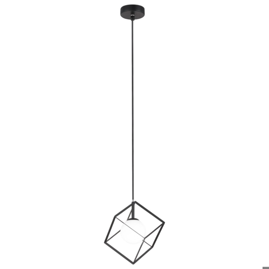 Lampada a sospensione cube nero 15cm perenz illuminazione