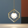 Lampada a sospensione da bagno cube oro 15cm opaco perenz illuminazione