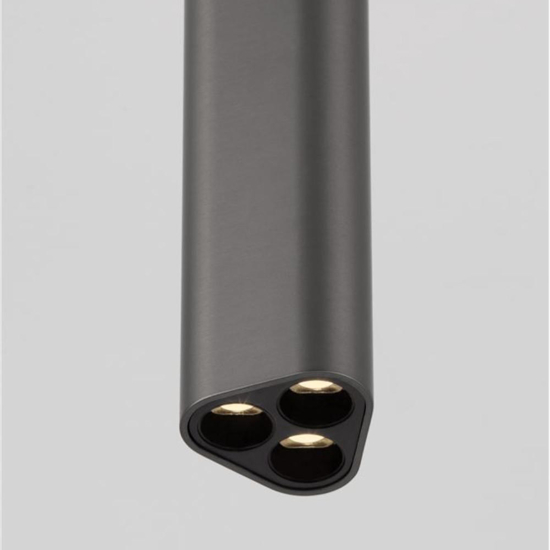 Faretto da soffitto moderno nickel led 3000k h30 cm