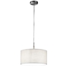 Lampadario camera moderna cilindro di tessuto bianco 40cm round hotel perenz