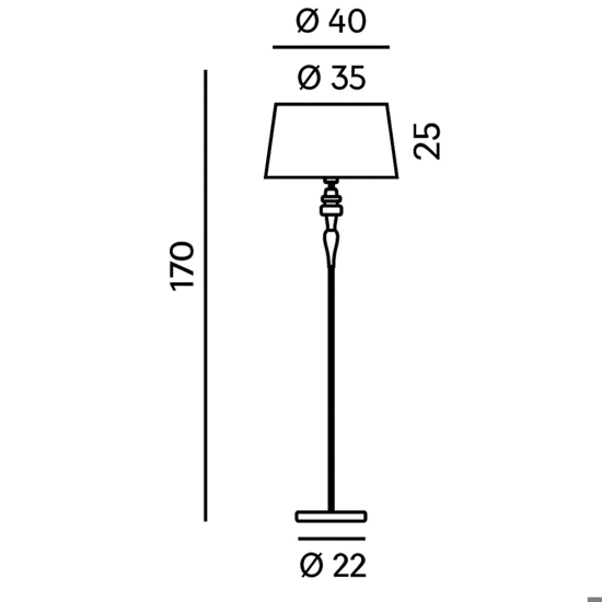 Piantana lampada da terra per salott abaco perenz illuminazione