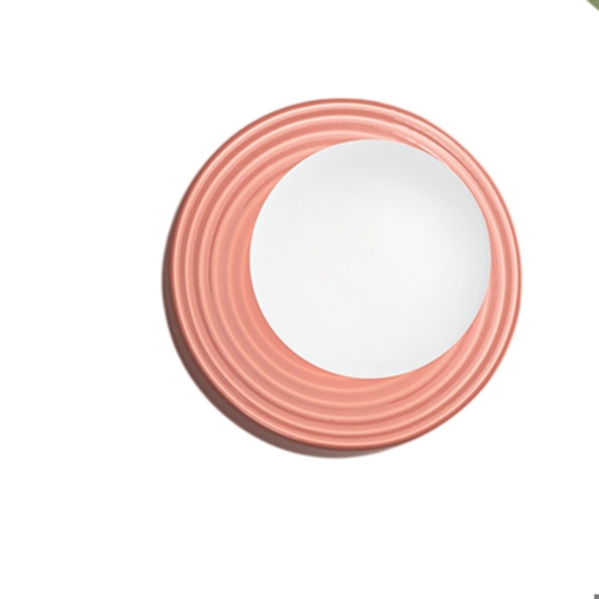 Applique da parete in ceramica arancio lucido perenz illuminazione ceramic