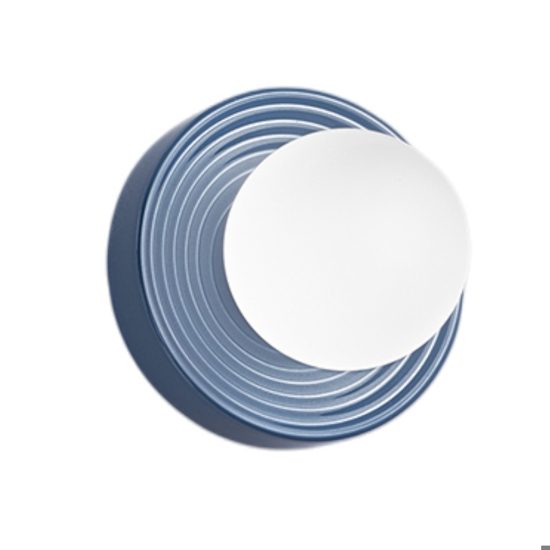 Applique in ceramica blu lucido perenz illuminazione ceramic fp