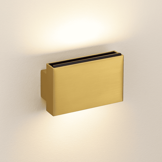 Applique led 3000k elegante oro luce sopra sotto