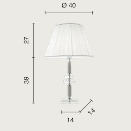 Lampada da tavolo ondaluce lg dido cromo classica