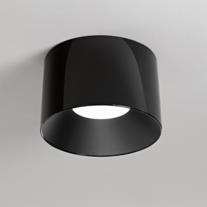 Plafoniera hole led 36w cct nero lucido perenz illuminazione