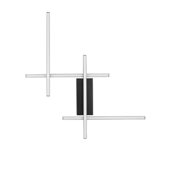 Applique da parete led 3200k design moderno nera
