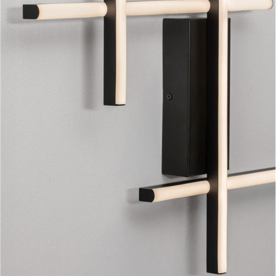 Applique da parete led 3200k design moderno nera