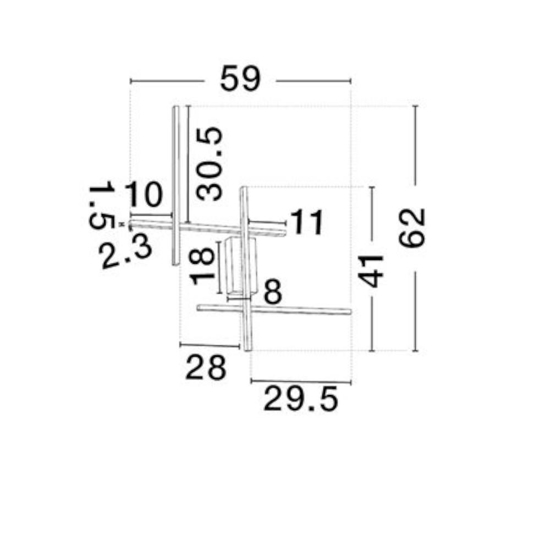 Applique led 3200k dimmerabile bianca moderna minimalista