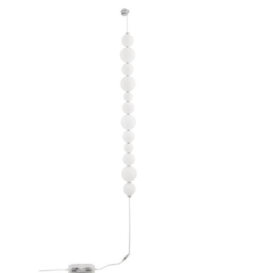 Applique da parete design moderno sfere vetro bianco led 3000k
