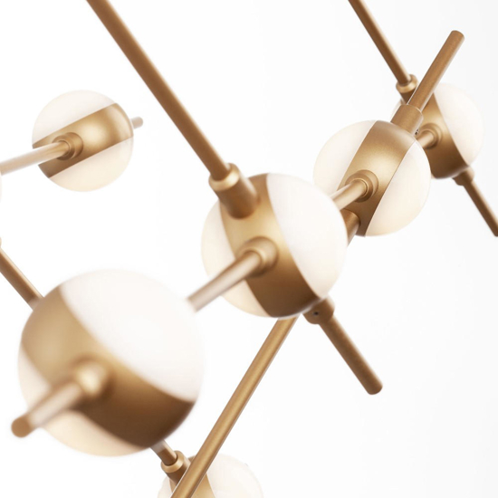 Lampadario design moderno oro led 39w 3000k dimmerabile