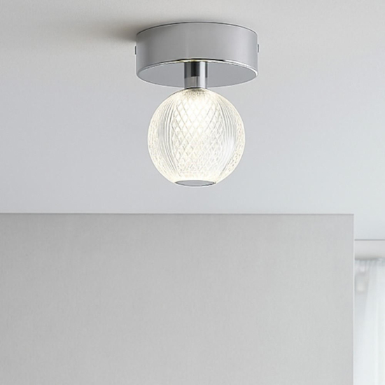 Faretto da soffitto led 3200k cromo vetro decorato