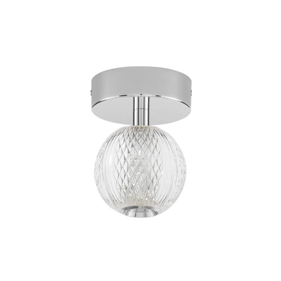Faretto da soffitto led 3200k cromo vetro decorato