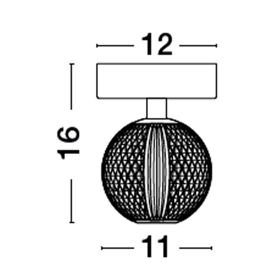 Faretto da soffitto led 3200k cromo vetro decorato