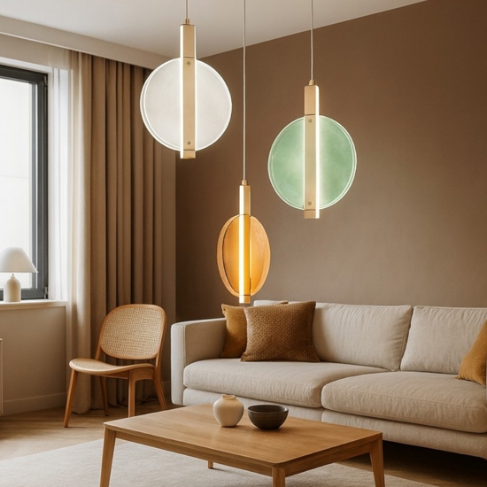 Ondaluce juis lampadario moderno led 3 luci multicolor