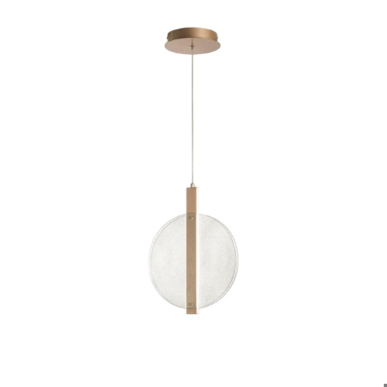 Lampada a sospensione disco trasparente ondaluce juis led 20w 3000k