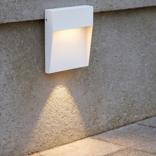Segnapasso led da esterno bianco 3w 3000k ip65