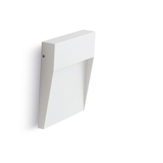 Segnapasso da esterno led 6w 4000k per parete bianco ip65