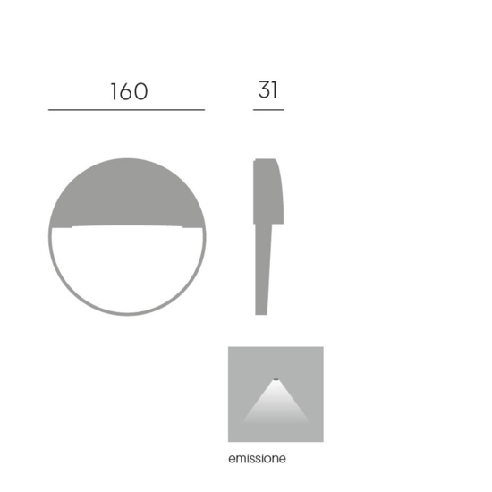 Segnapasso bianco per esterno a parete led 6w 3000k ip65