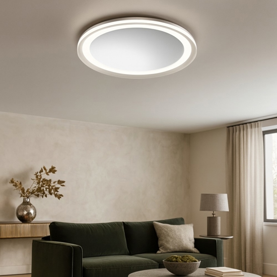 Plafoniera led 59w 3000k grigio miro perenz illuminazione
