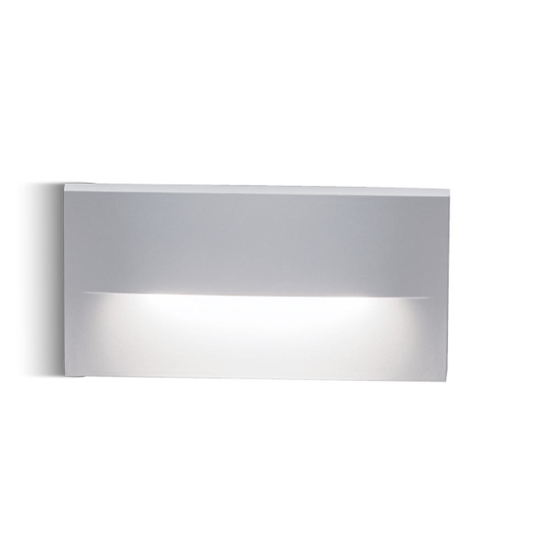 Segnapasso led rettangolare per esterno a parete bianco led 4w 3000k