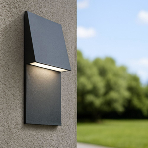 Segnapasso da esterno led 4000k da incasso a parete grafite ip65