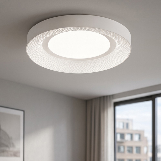 Plafoniera hive led 40w 3000k 4000k bianca perenz illuminazione