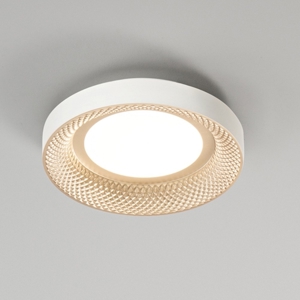 Plafoniera moderna hive led 40w 3000k 4000k bianco oro perenz