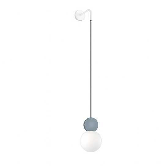 Top light applique da parete cottage pendente moderna sfere vetro bianco e blu