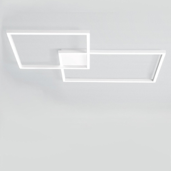 Plafoniera led cct 3000k 4000k 6000k moderna perenz cross bianco