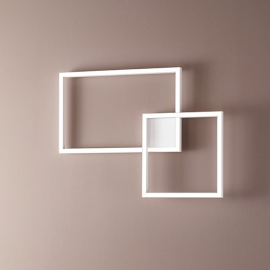 Plafoniera led cct 3000k 4000k 6000k moderna perenz cross bianco