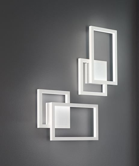 Applique led cct 20w 3000k 4000k 6000k bianco moderna cross perenz