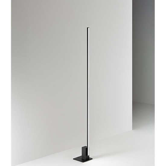 Syncro perenz piantana moderna lampada da terra nera led