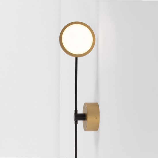 Applique da parete moderna led 3000k orientabili nero e oro