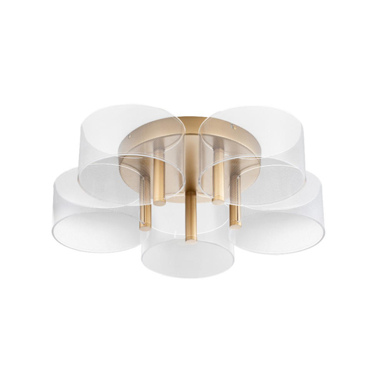 Plafoniera contemporanea 5 luci led 3000k dimmerabile
