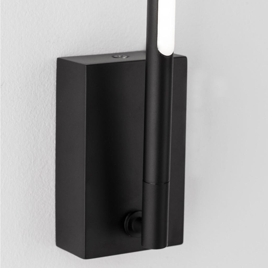 Applique moderna nera orientabile led 3000k 1 luce