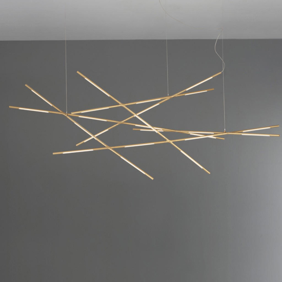 Grande lampadario moderno ottone led 109w 3000k dimmerabile