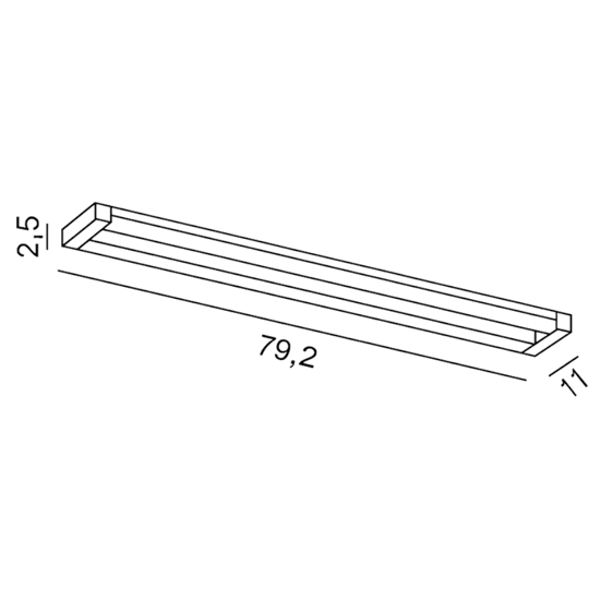 Applique slim led 24w cct girevole moderno oro perenz illuminazione