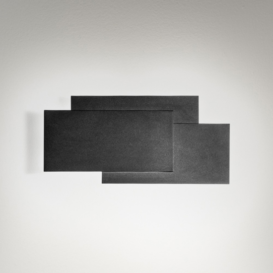 Applique led nero design moderna dip perenz illuminazione