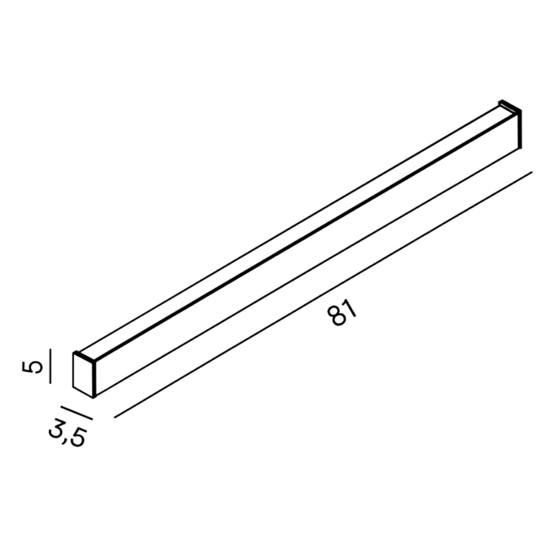Applique rettangolare led 30w 3000k rummo bianco perenz illuminazione