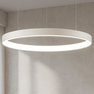 Lampadrio per camera da letto cerhcio bianco led 3000k dimmerabile