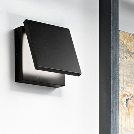 Applique per comodino camera da letto nero moderno secret perenz