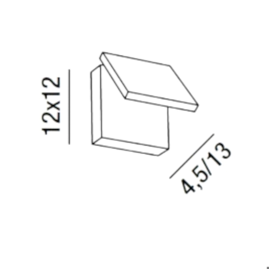 Applique per comodino camera da letto nero moderno secret perenz